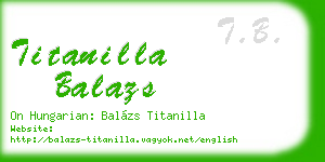 titanilla balazs business card