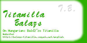 titanilla balazs business card